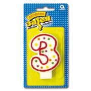 Свеча цифра №3  7,6см/A