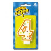Свеча цифра №4  7,6см/A