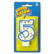 Свеча цифра №5  7,6см/A