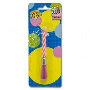 Свеча музыкальная розовая/V