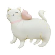 К Фигура, Милая кошка с бантиком, Белый, 27''/68 см, 1 шт.