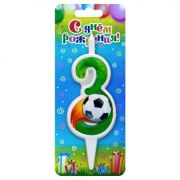 Свеча цифра Футбольная №3  ОСЗ