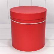 Коробка Цилиндр 19*19,5 см, с ручками Красный, 1 шт.