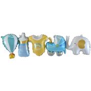 К Шар Гирлянда (38''/97 см) Фигура, Рождение Мальчика, 2 шт. в уп.