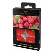 Свеча чайная ароматизированная Сладкая малина 6 шт/уп  KR