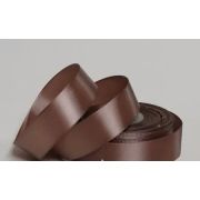 Лента атласная, на пенопласте, односторонняя, 25 мм х 25 ярд, шоколадный