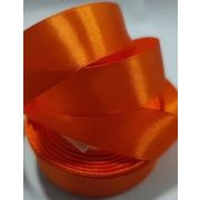 Лента атласная, на пенопласте, односторонняя, 25 мм х 25 ярд, мандариновый