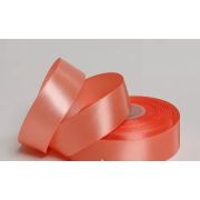 Лента атласная, на пенопласте, односторонняя, 25 мм х 25 ярд, персиковый