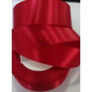 Лента атласная, на пенопласте, односторонняя, 25 мм х 25 ярд, рубиновый