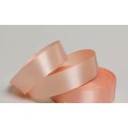 Лента атласная, на пенопласте, односторонняя, 25 мм х 25 ярд, светло-персиковый