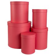 Коробка Цилиндр, Красный, 17*22 см, 1 шт.