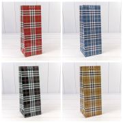 Пакет подарочный «Клетки и полоски» (микс) 13*35*13