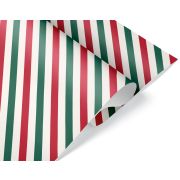 Упаковочная бумага 80гр (0,7*1 м) Праздничные полоски, 10 шт.