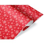 Упаковочная бумага 80гр (0,7*1 м) Волшебные снежинки, 10 шт.