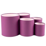 Набор коробок «Тубус» 12*12 см. Сливовый 1шт.