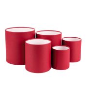 Набор коробок «Тубус»  12*12 см. Бархатный красный 1шт.