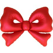 К Фигура, 50''/127 см, Бант, Красный, Сатин, 1 шт. в уп.