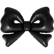 К Фигура, 50''/127 см, Бант, Черный Сатин, 1 шт. в уп.