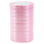 Лента атласная ЭКОНОМ 1,2см*25Y, 04 Нежно-розовая т.м 10/500
