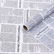 Пленка матовая Английская газета 58см*10м Белый 04 т.м.30