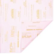 Пленка матовая «Буквы» 58*58см Розовая с Золотыми буквами 03 20 листов  т.м.60