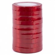 Лента атласная ЭКОНОМ 1,2см*25Y, 26  Красная т.м 10/500