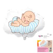 Аг Малыш на облаке/ 60*65 см / 1 шт. / инд. упаковка / Фольгированный шар (РОССИЯ)