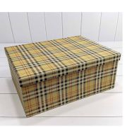 Коробка Прямоугольная 20,5*14,4*9,3 см «Клетка» Жёлтый