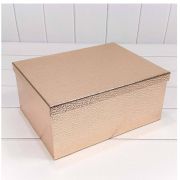 Коробка Прямоугольная 32*24,5*14,4 см «Кожа крокодила» Бронзовый