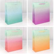 Пакет подарочный «Градиент» с блестящими вкраплениями (микс) 32*45*15