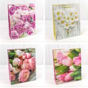 ПАКЕТ ПОДАРОЧНЫЙ «ЦВЕТЫ» (МИКС) 26*32*10 128Г 1/20 1/360 АРТ: 00019C