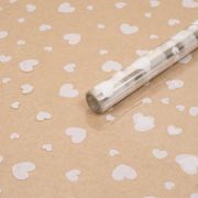 А Пленка прозрачная с рисунком «Сердечки разные» Белый 70см 200гр