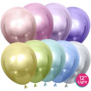К Шар (12''/30 см) Ассорти, лайт, хром, 50 шт.