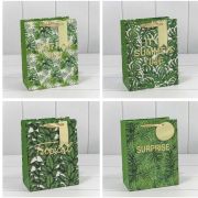 ПАКЕТ ПОДАРОЧНЫЙ «ЛИСТЬЯ» (МИКС) 18*23*10 210Г 1/20 1/180 АРТ: 000131E