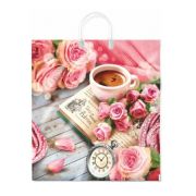 Пакет п/э Любимая книга с пластиковой ручкой 40*44/100мкм