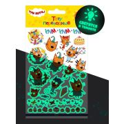 Наклейки-татуировки Три Кота, дизайн №1, 11*20 см, Флуор, 1 шт.