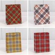 Пакет подарочный «Клетки и полоски» (микс) 12*15*5,5 128г 1/20 1/600