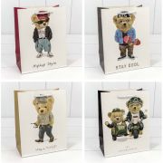 ПАКЕТ ПОДАРОЧНЫЙ «СТИЛЬНЫЕ МИШКИ» (МИКС) 18*23*10 210Г 1/20 1/420 АРТ: 000116E