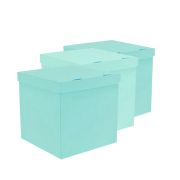 Коробка «Сюрприз» Бирюзовый / куб складной 60*60*60 см / 3 шт (РОССИЯ)