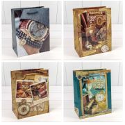 Пакет подарочный «Мужской» глянцевый (микс) 18*23*10 157г 1/20 1/480