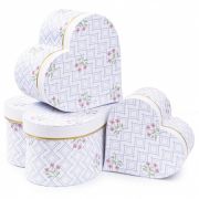 Набор коробок «Сердце» 16,7*16,7*9,5см Незабудки