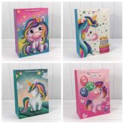 ПАКЕТ ПОДАРОЧНЫЙ «ЕДИНОРОГ» (МИКС) 18*23*10 210Г 1/20 1/120