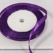 Лента Атласная Сатин 0,6см*25ярд Тёмно-фиолетовый 1/10 1/1200