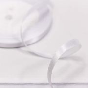 Лента Атласная Сатин 0,6см*25ярд Белый 1/10 1/1200