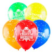 Т 12 СДР Хоккей, Ассорти Пастель 5 ст. / 100 шт. /, Латексный шар (РОССИЯ)