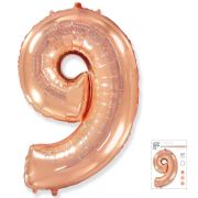 F 40«/102 см, Цифра Розовое золото »9