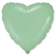 F 18''/46 см, Сердце, Макарунс, Мятный, 1 шт.