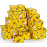 Коробка Три Кота С Днем Рождения! (Желтая) 21*14*9