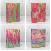 Пакет подарочный с блёстками «Акварель» (микс) 33*45*13