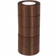 Лента атласная ЭКОНОМ 3,8см*25Y, 31 Коричневая т.м 5